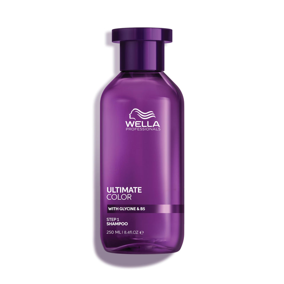 Wella Professionals bottle front view showing brand and product benefit