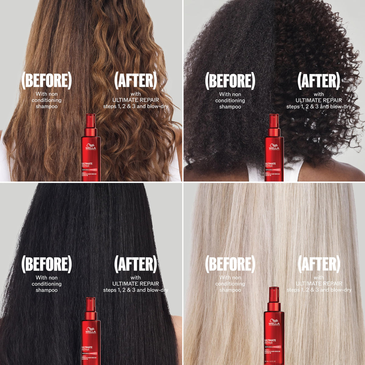 Wella Professionals applied to wet hair in shower for improved detangling