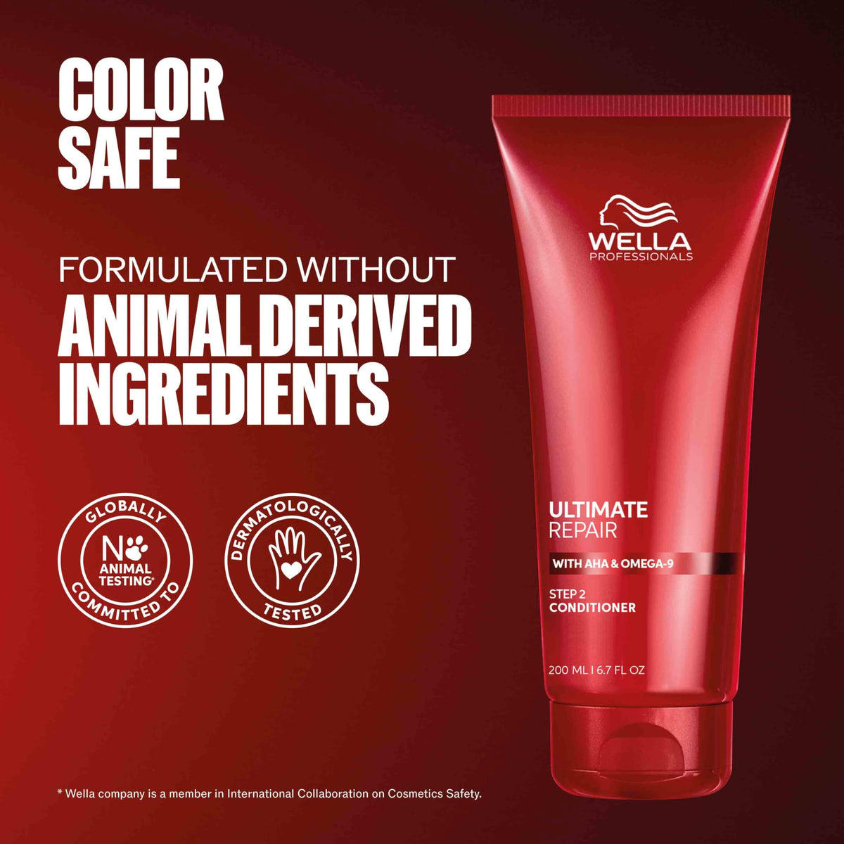 Wella Professionals bottle held to show 16.9 oz size and scale