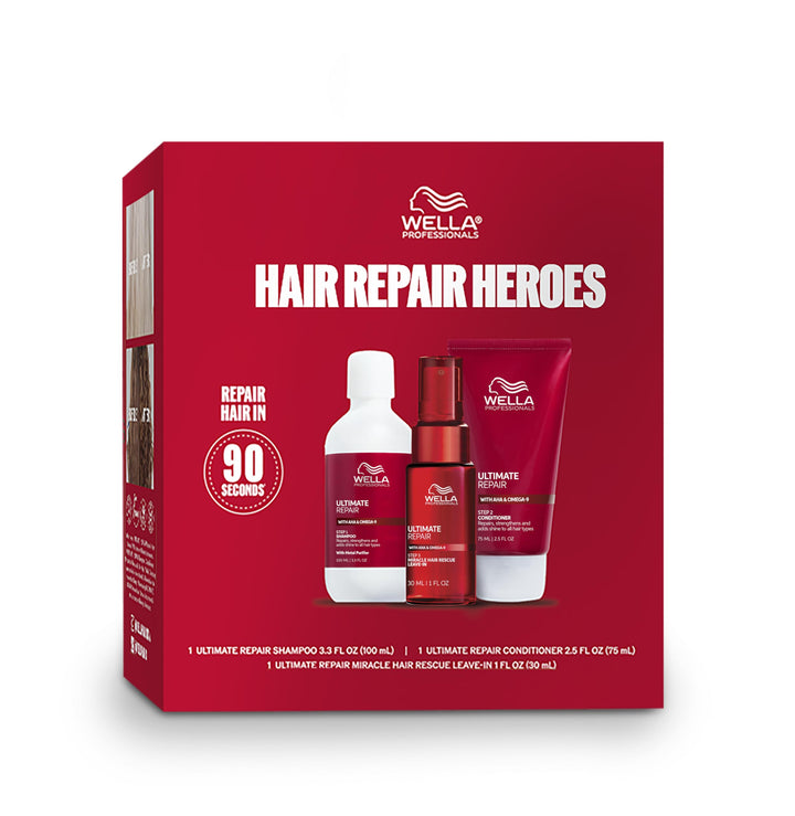 Wella Professionals kit front packaging showing full three-step benefits and salon quality