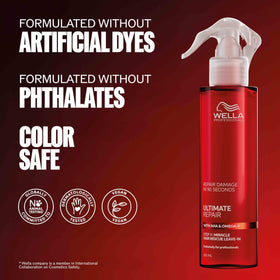 Wella Professionals label close-up showing usage directions and ingredient transparency benefit
