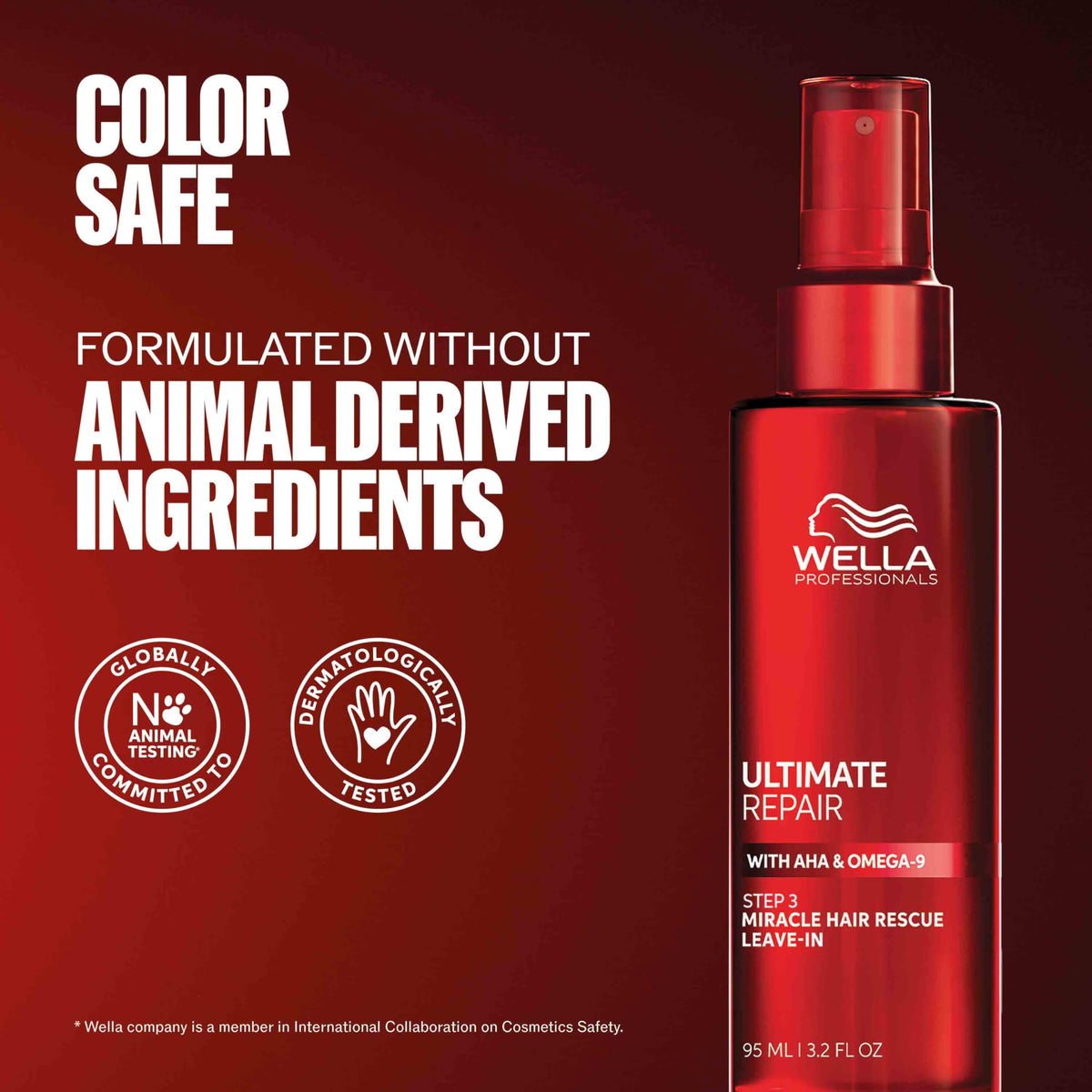 Wella Professionals label close-up showing usage directions and benefits