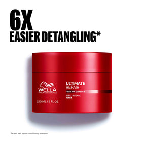 Wella Professionals applying mask to lengths to reduce breakage