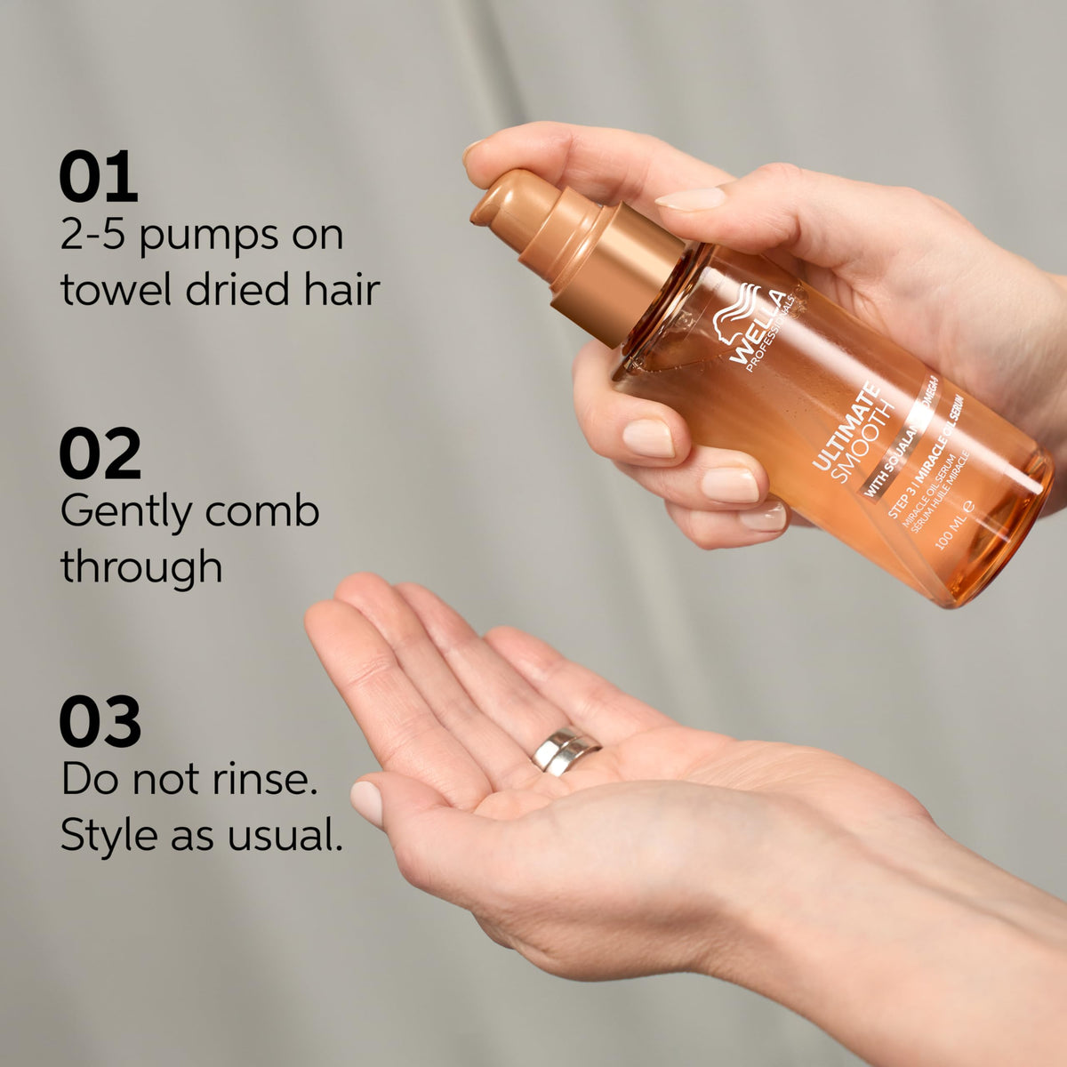Wella Professionals squalane and omega-9 visual explaining nourishing ingredient benefit