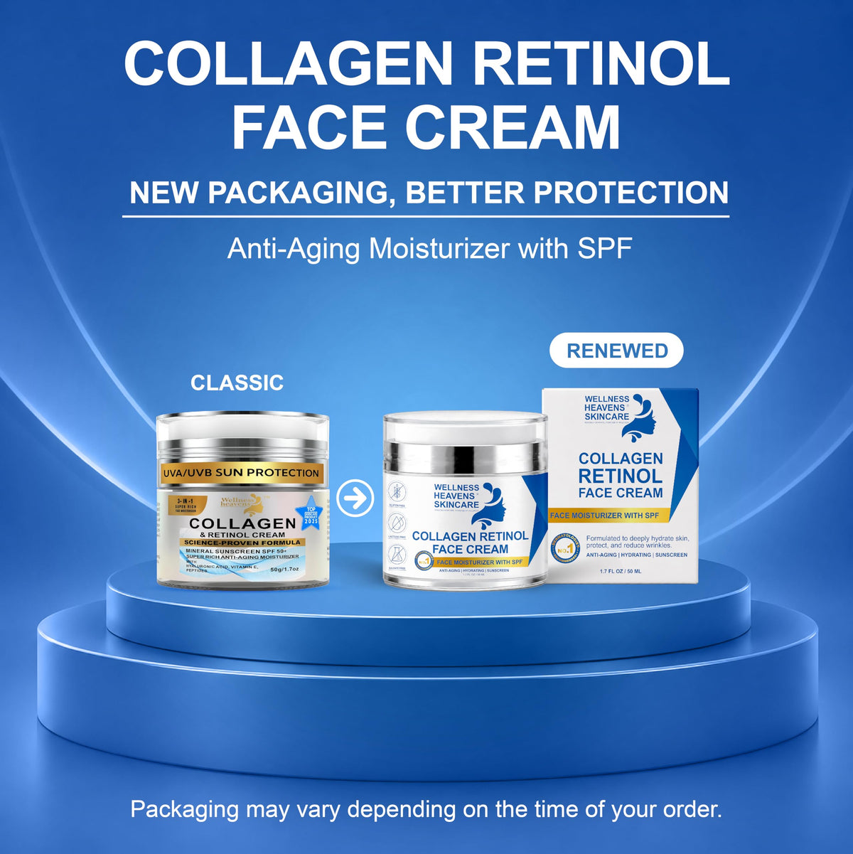 Wellness Heavens dispensing cream from pump showing easy controlled application benefit