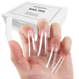 WELLQUINN front packaging displaying 220 duck nail tips for easy selection