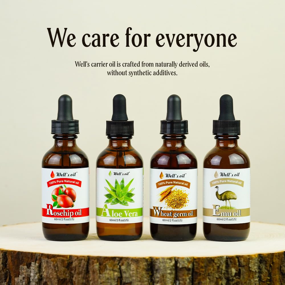 Well's Oil aloe vera oil massaged into dry skin to soothe and moisturize