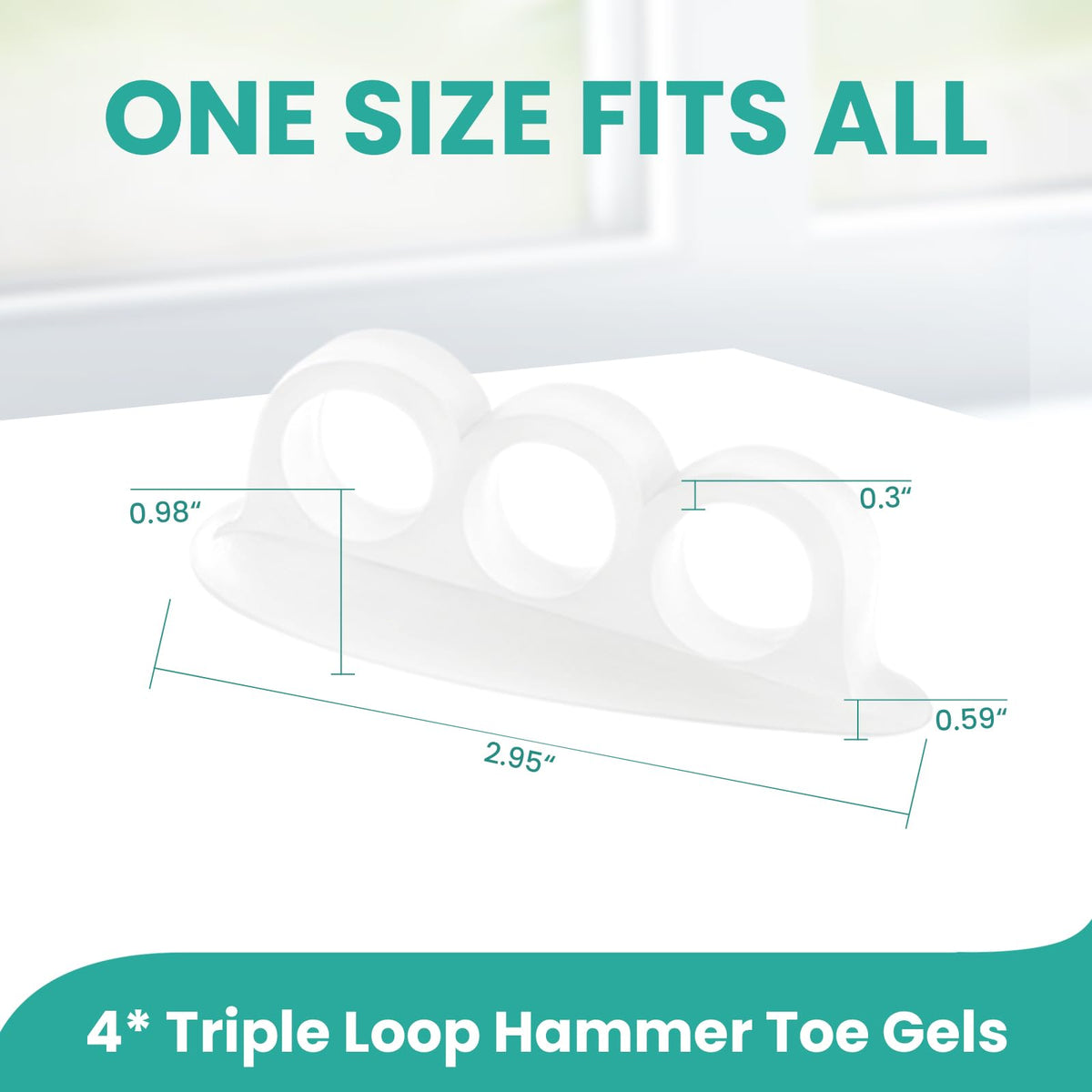 Welnove close-up of the three-loop design offering secure fit