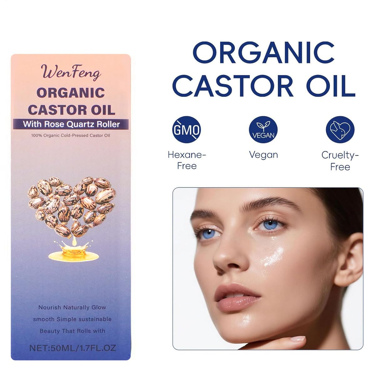 WenFeng label close-up revealing organic cold-pressed, hexane-free claim