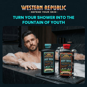 Western Republic lifestyle bathroom shelf styled to show scent rotation and gifting benefit