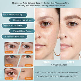 WestShiny ingredients label showing Vitamin C, peptides and hyaluronic acid