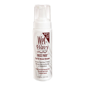 Wet n Wavy front packaging showing 8 oz mousse and clear product benefit