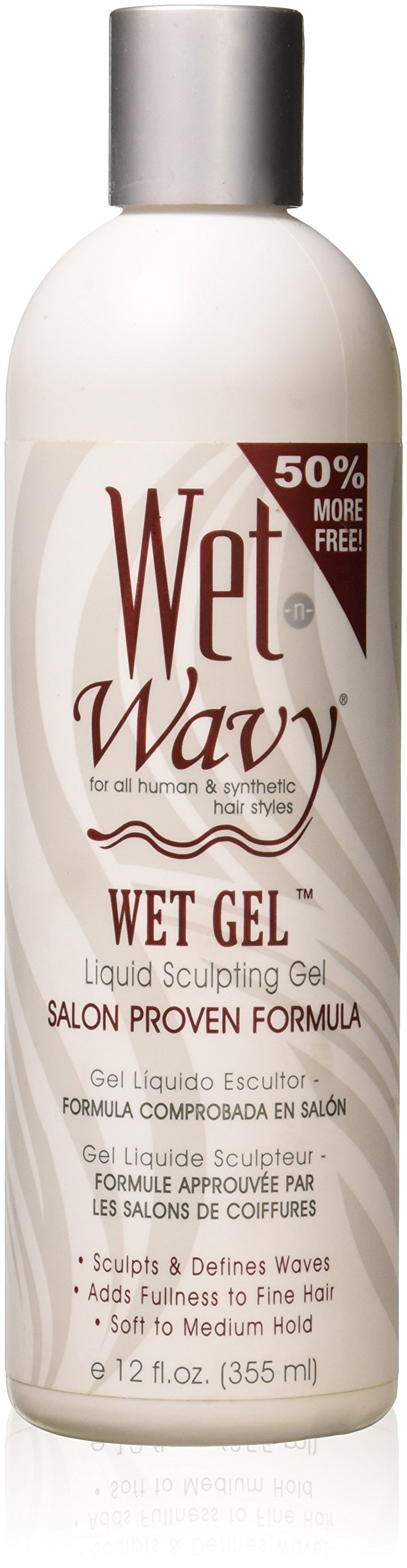 wet n wild front packaging 12 oz bottle showing label and benefit of salon-proven hold