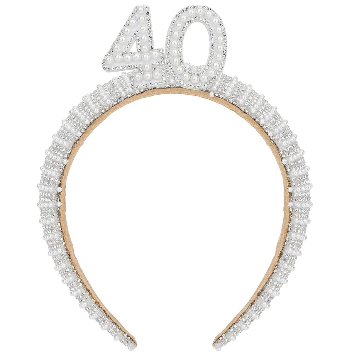 WHAVEL 40th crown front view highlighting elegant pearls and shine