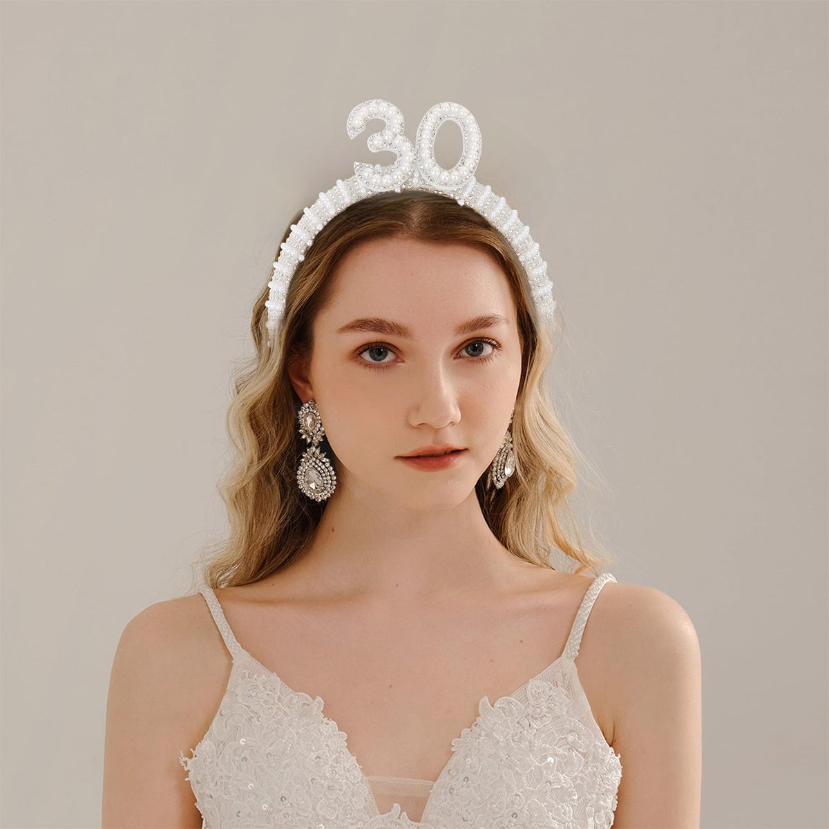 WHAVEL close-up of pearl and rhinestone detail, showcases elegant finish