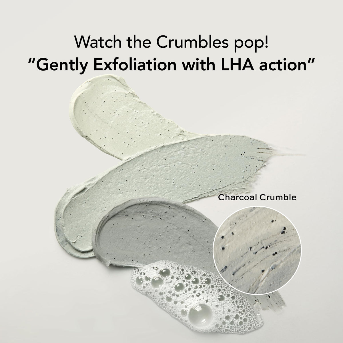 Whipped Semo Company face massage with charcoal breaking down, unclogs pores visibly