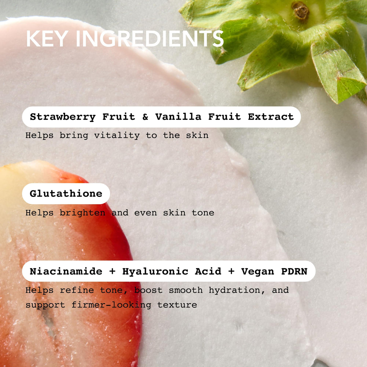 Whipped Semo Company ingredient label featuring niacinamide and ceramides clarity