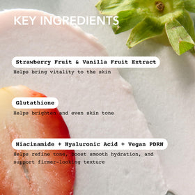 Whipped Semo Company ingredient label featuring niacinamide and ceramides clarity
