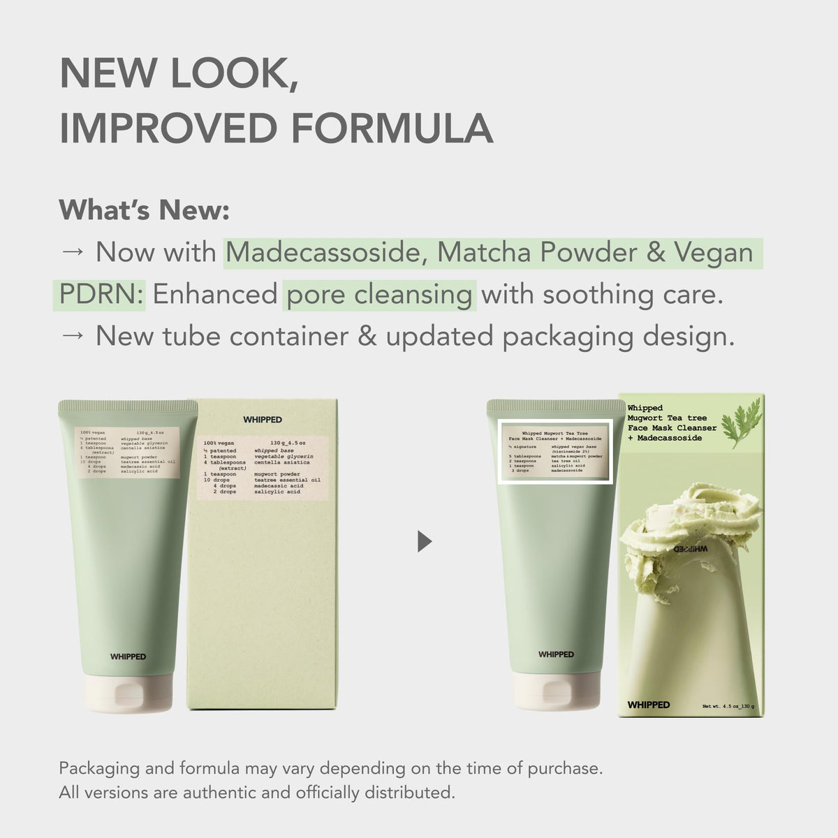 Whipped Semo Company jar open to reveal airy foam texture for gentle cleanse
