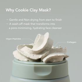 Whipped Semo Company applied as a mask on dry face, calming detox effect visible