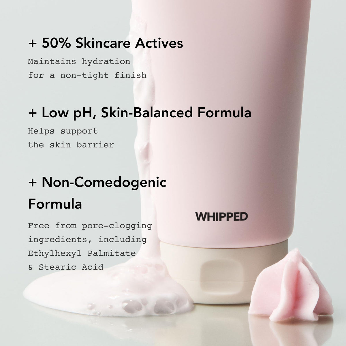 Whipped Semo Company applied as a mask on face for fast hydration boost