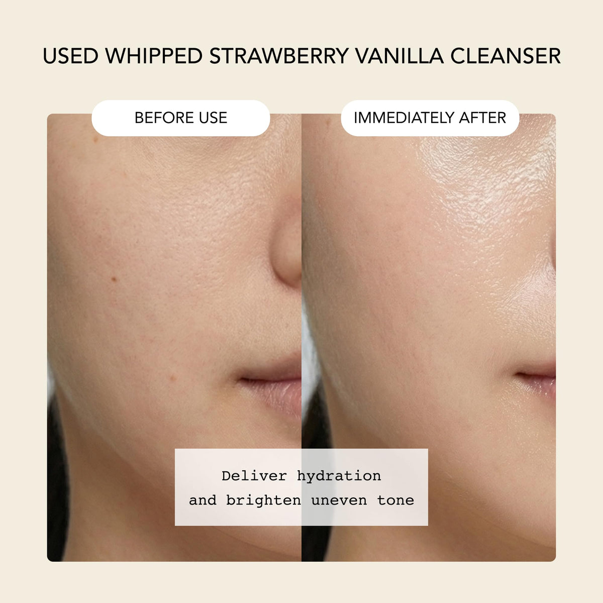 Whipped Semo Company foam on hand demonstrating easy lather and gentle cleanse