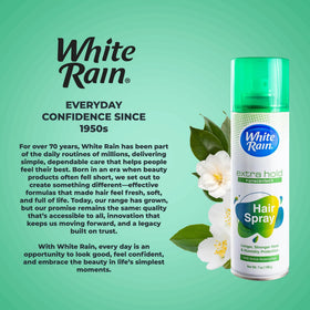 White Rain used on styled updo showing long-lasting hold benefit