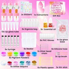 WhizToys clear gloss base with pigment pots highlighting color options