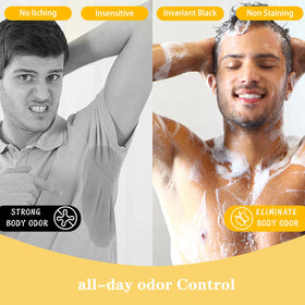 wigarjur in-shower use lather on arm demonstrating effective odor removal