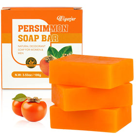 wigarjur persimmon soap front packaging showing three deodorant bars and benefits