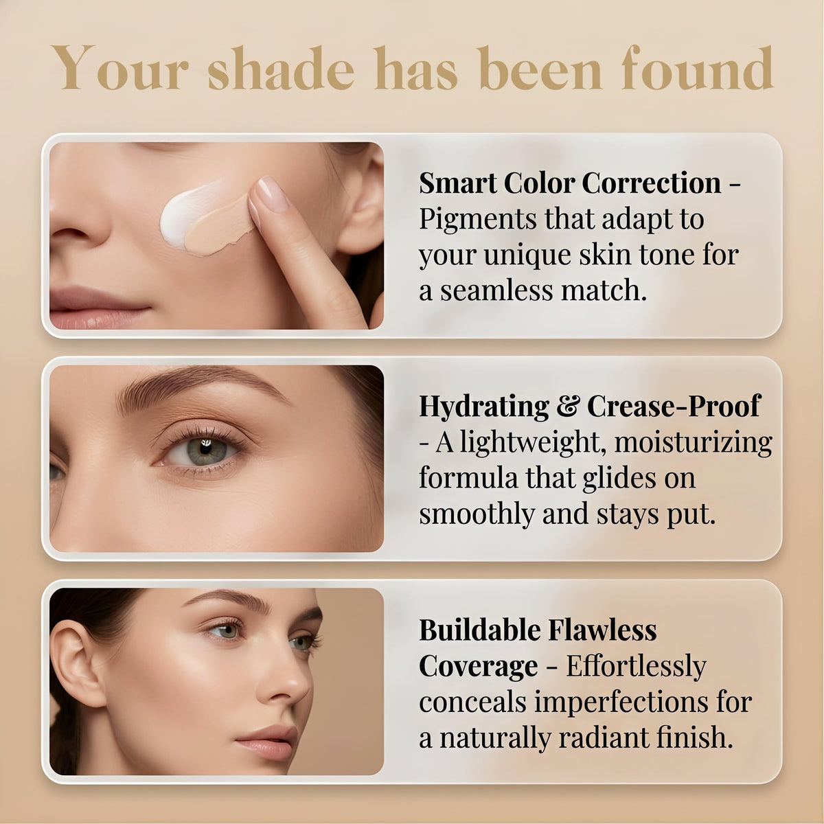 WIILGN close-up of smooth hydrating liquid texture, shows blendable richness