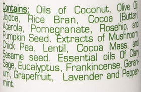Wild Growth bottle label detail showing instructions and concentrated formula benefits