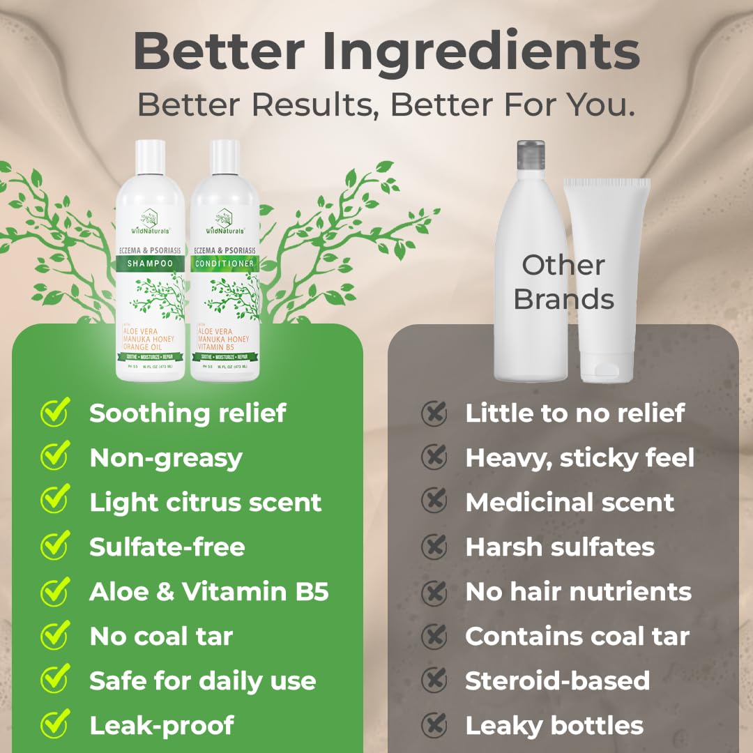 Wild Naturals set on bathroom shelf conveying everyday gentle scalp care routine