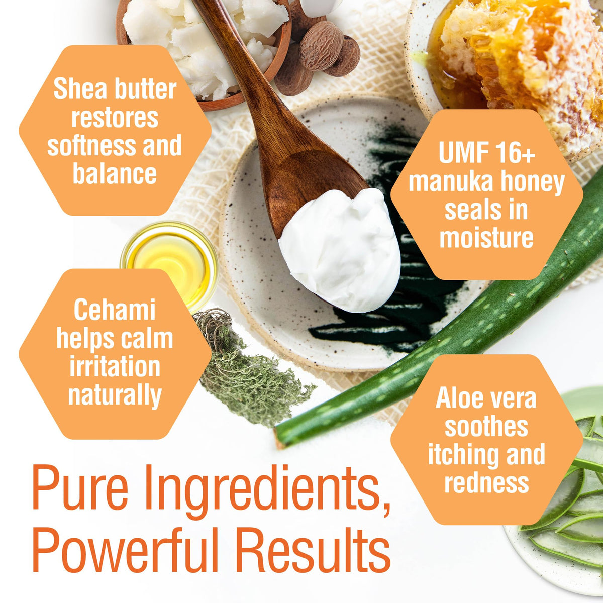 Wild Naturals applied to hands demonstrating soothing relief and easy absorption