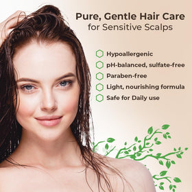 Wild Naturals pump dispensing creamy texture to demonstrate moisturizing benefit