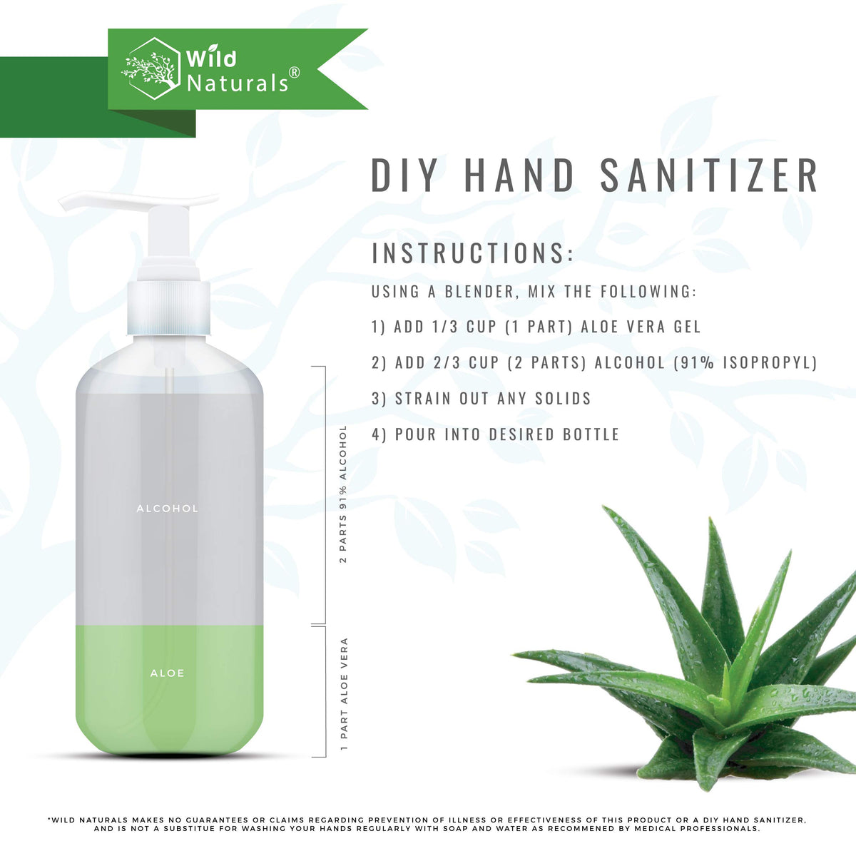 Wild Naturals product beside common items showing size and portability