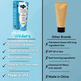 Wildara sunscreen being applied to face demonstrating gentle non-nano zinc oxide protection for sensitive skin
