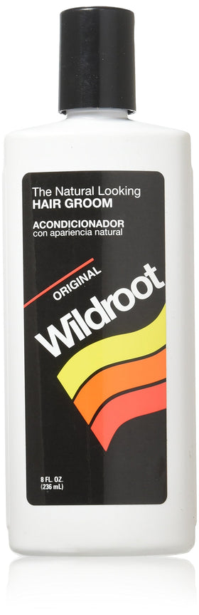 Wildroot front packaging showing 8 ounce jar and clear product identity with easy storage benefit