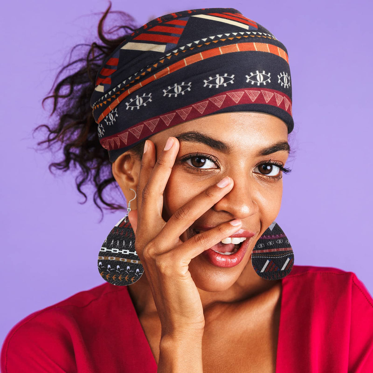 WILLBOND double-sided bandana print close detail displaying vibrant colors