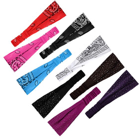 WILLBOND flat lay of paisley patterns and rhinestone bands for outfit matching