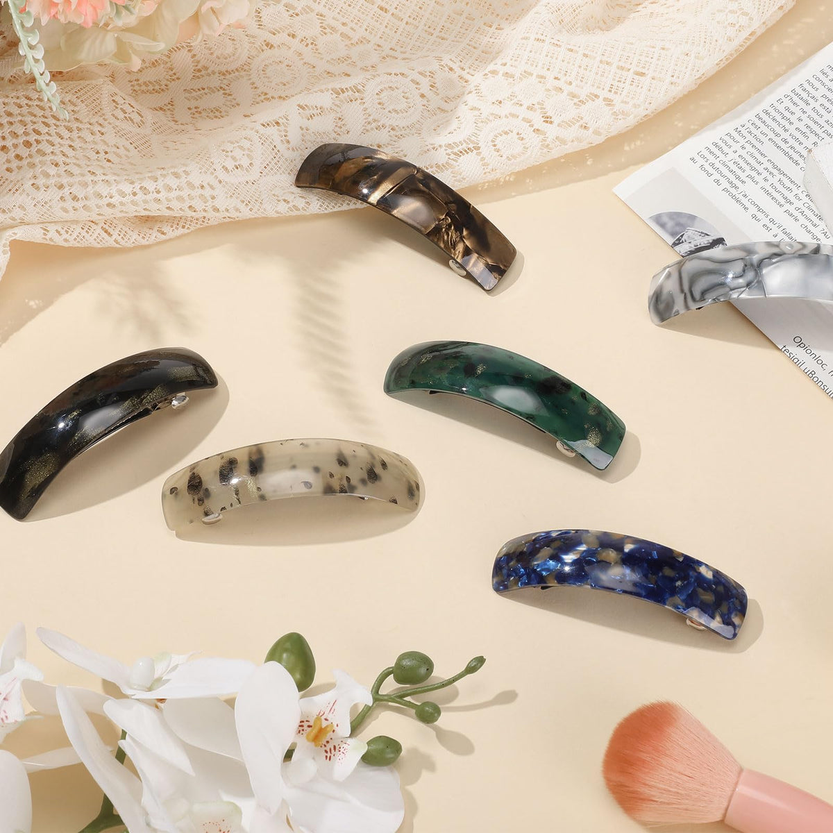 WILLBOND barrette in use on half-up hairstyle, keeps hair tidy and stylish