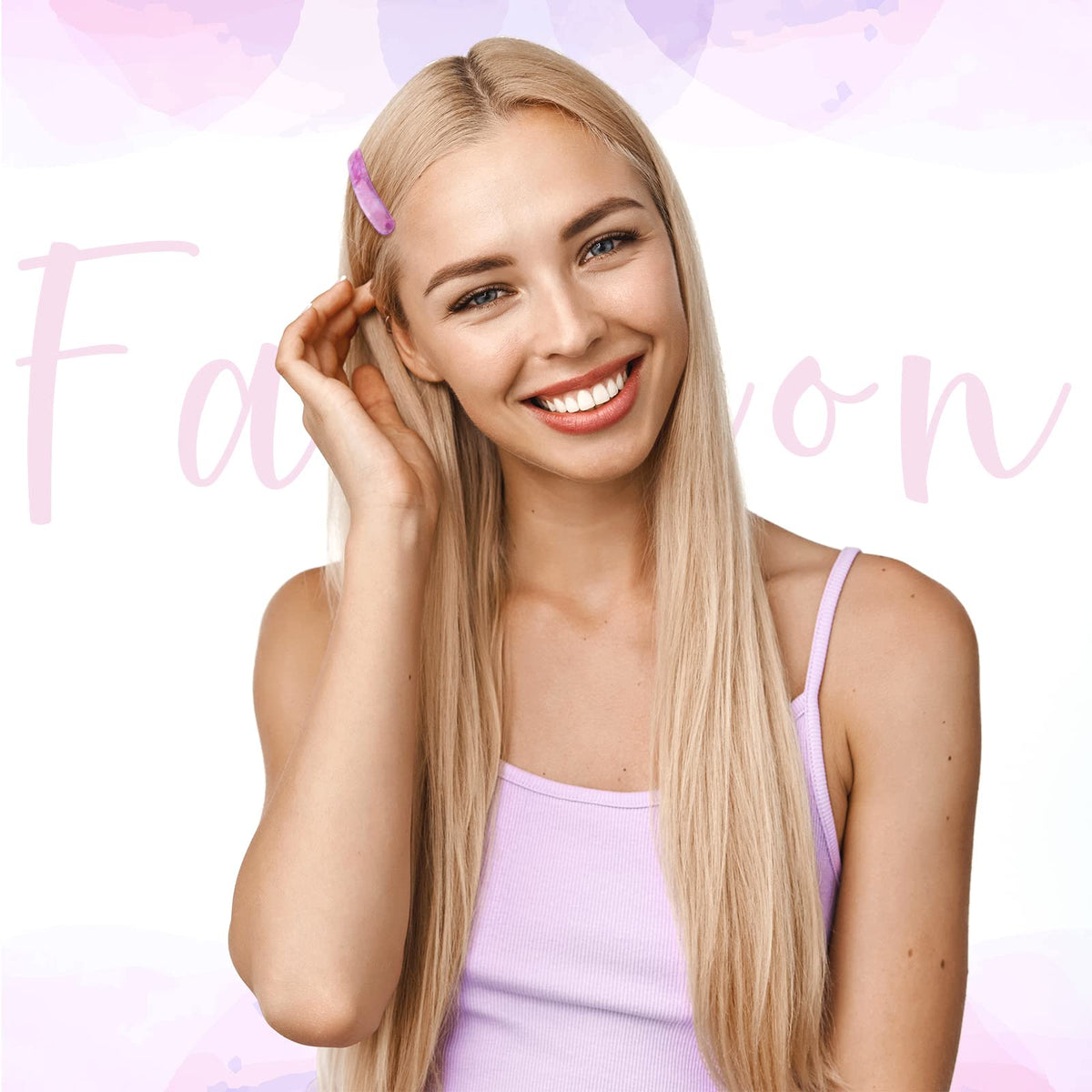 WILLBOND skinny barrettes worn in half-up hairstyle for refined hold