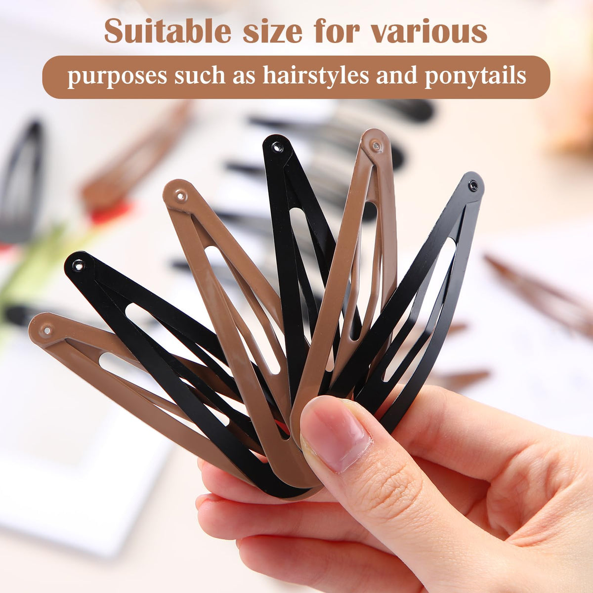 WILLBOND clips holding half-up hairstyle showing practical everyday use