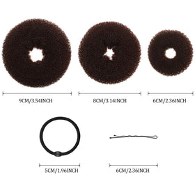 WILLBOND three sizes of foam donut bun makers laid out to show size differences and options