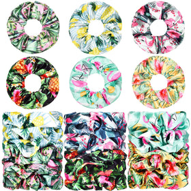 WILLBOND front assortment showing vibrant tropical scrunchies and color variety for outfits