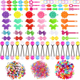 WILLBOND front view of assorted hair accessory set showing quantity and colors
