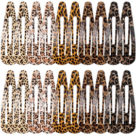 WILLBOND front view of 30-piece leopard snap clips showing quantity and pattern benefit
