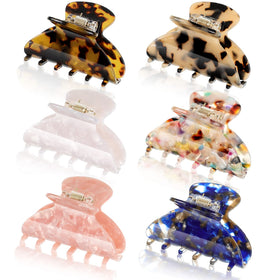 WILLBOND front view of six tortoise shell clips showing pack variety and fashion benefit