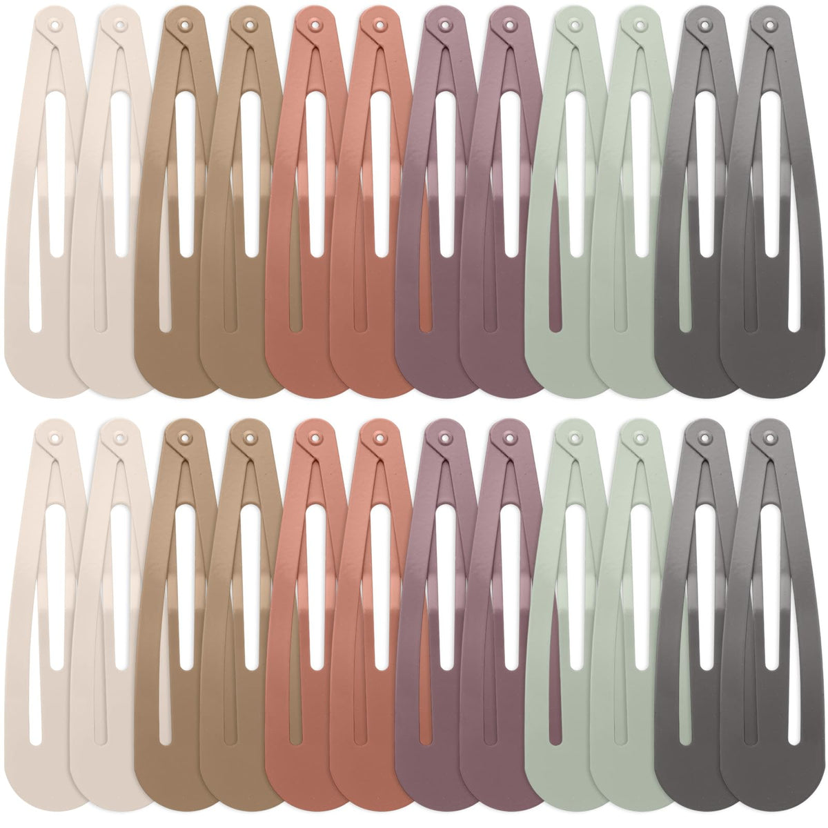 WILLBOND front view of 30-piece multicolor metal snap clips showing quantity and colors