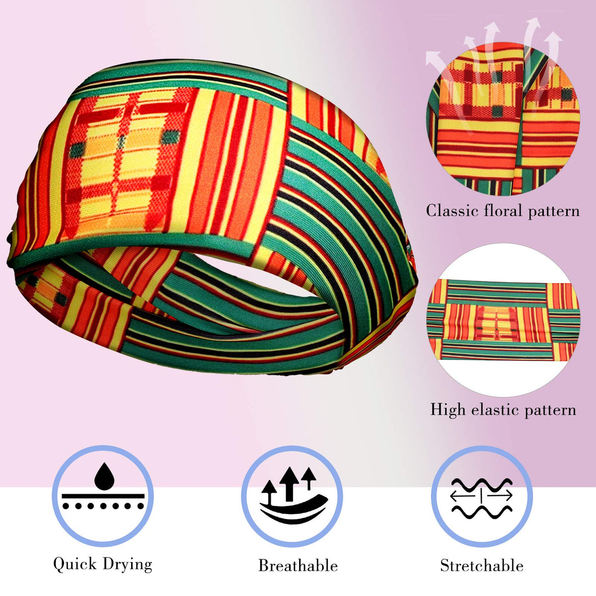 WILLBOND headband worn during yoga demonstrating secure non-slip hold and sweat management